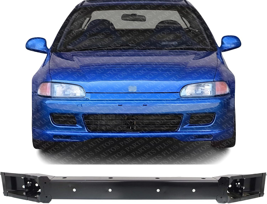 Front Bumper Reinforcement Steel Direct Replacement Compatible With 1992-1993 Honda Civic HO1006130 71130SR3A01ZZ