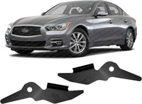 Set of 2 Front Bumper Bracket Left Driver & Right Passenger Side Direct Replacement Compatible with 2014-2023 Infiniti Q50 IN1033101 IN1032101 622224GA0A 622234GA0A