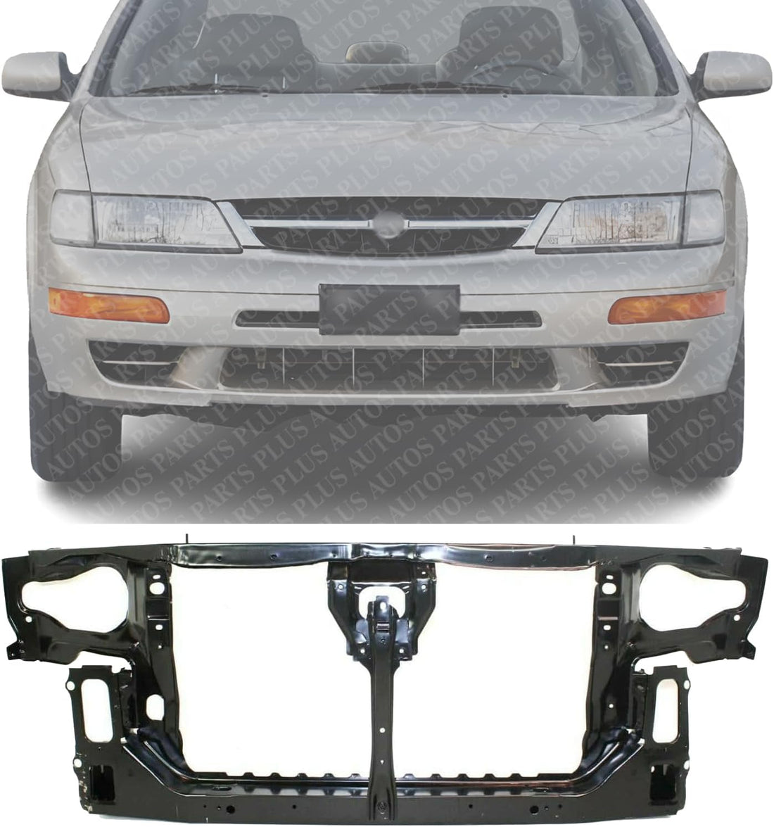 Front Radiator Support Assembly Steel Direct Replacement Compatible With 1995-1999 Nissan Maxima NI1225127 6250040U00