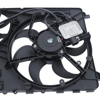 Front Radiator Dual Cooling Fan Assembly Plastic Direct Replacement Compatible with 2008-2015 Volvo S80 / 2010-2017 Volvo XC60 VO3115116 306686296 31686808