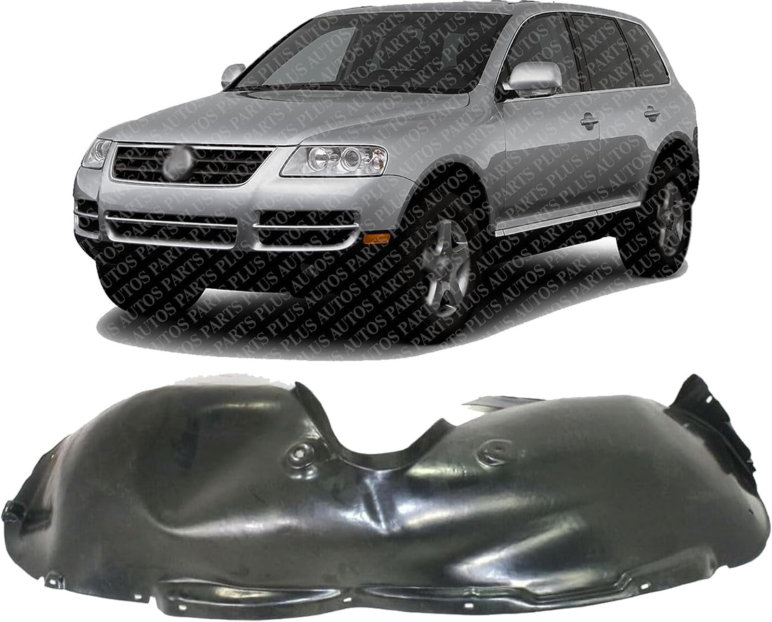 Front Fender Liner Left Driver Side Direct Replacement Compatible With 2004-2007 Volkswagen Touareg VW1250106 7L6809961F