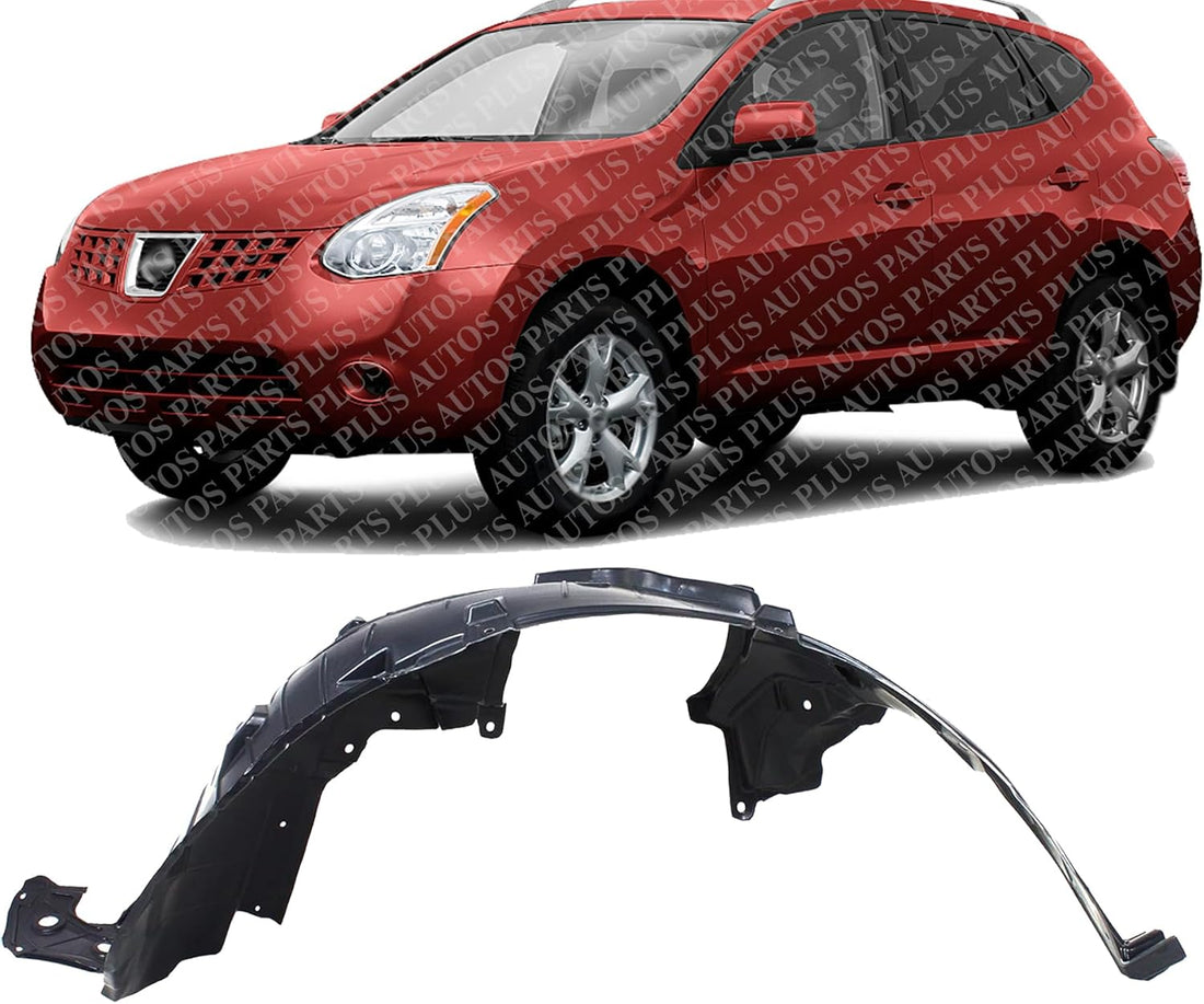 Front Fender Liner Left Driver Side Direct Replacement Compatible with 2008-2013 Nissan Rogue / 2014-2015 Select NI1248117 63843JM00A