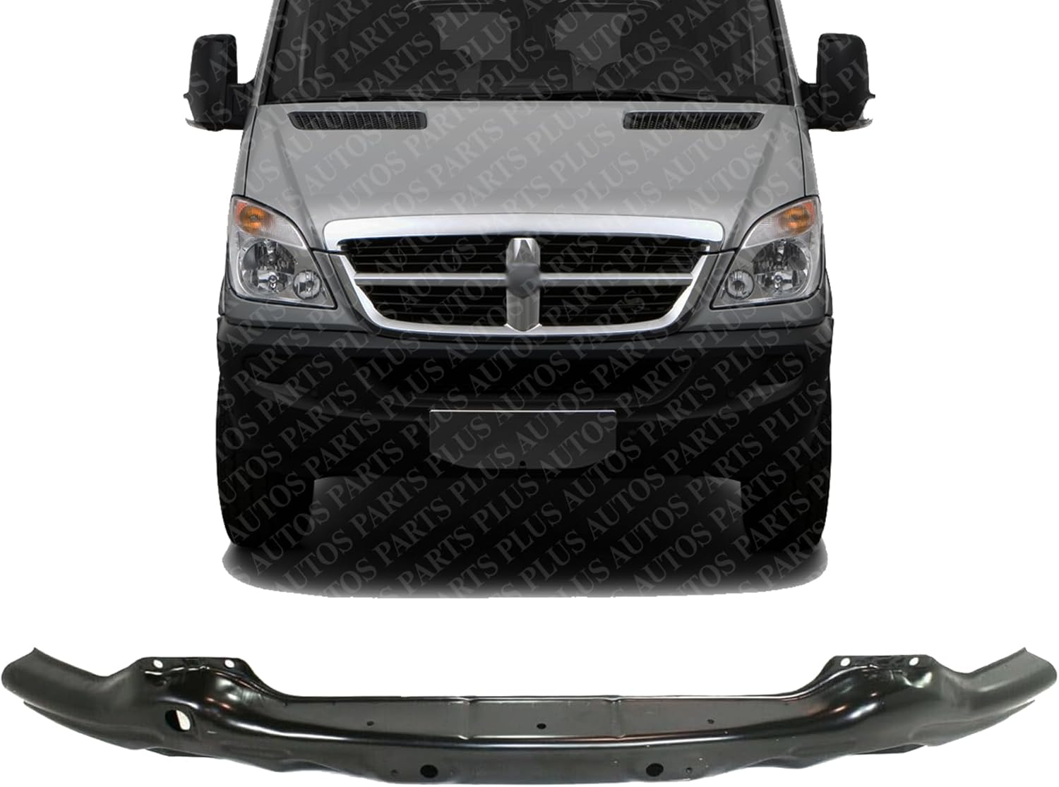 Front Bumper Reinforcement Steel Direct Replacement Compatible With 2007-2009 Dodge Sprinter CH1006210 68006349AA