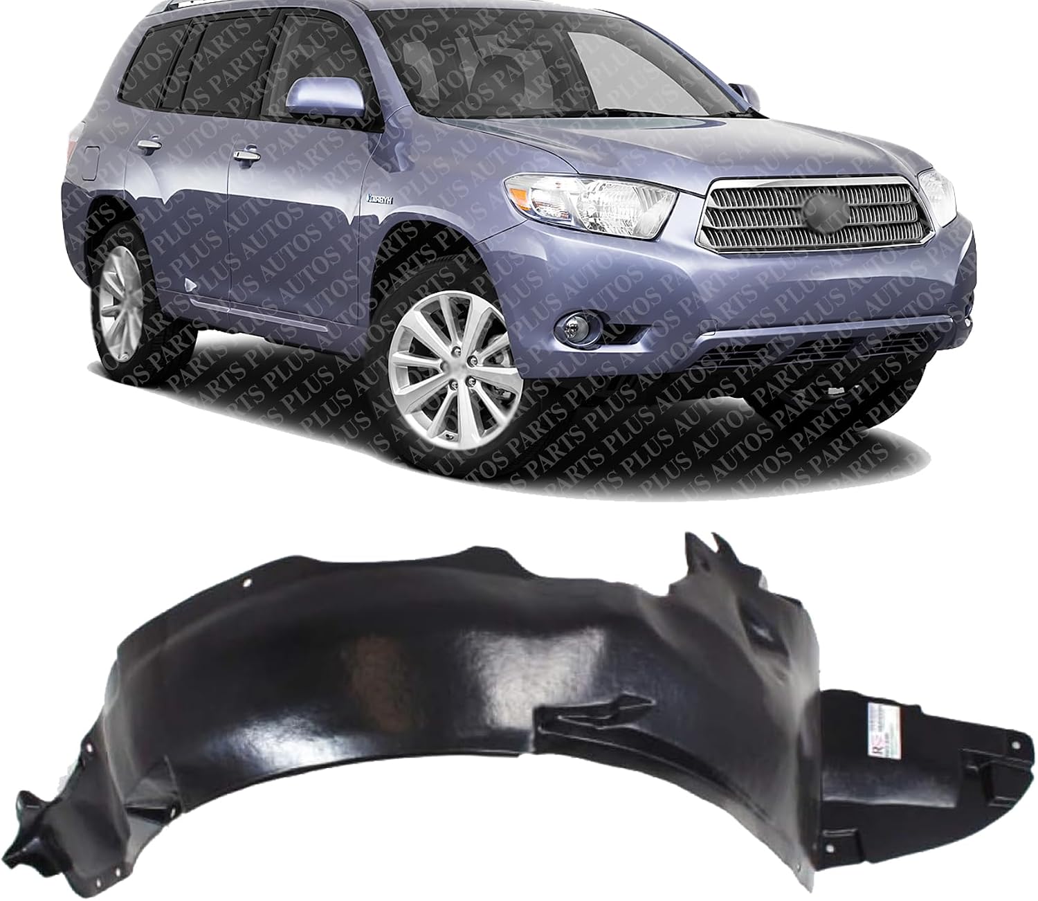 Front Fender Liner Right Passenger Side Direct Replacement Compatible With 2009-2011 Chevrolet Aveo5 / 2009-2010 Pontiac G3 GM1249206 96808315