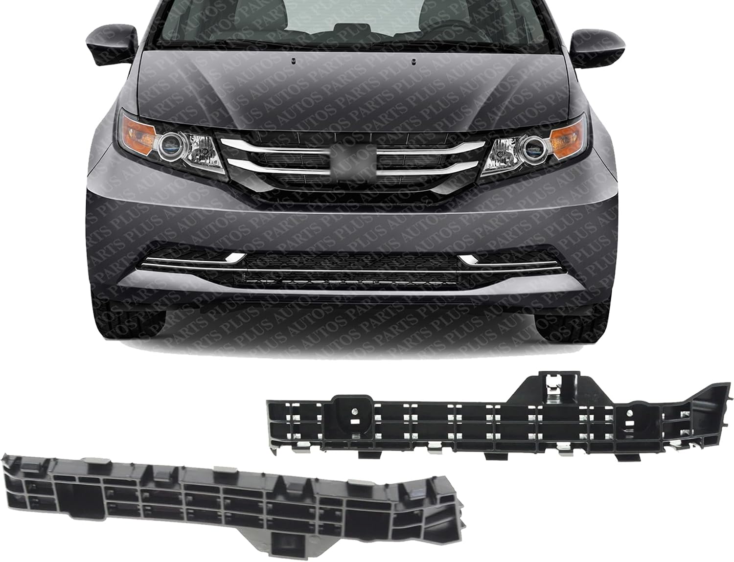 Set Of 2 Front Bumper Retainer Right Passenger & Left Driver Side Direct Replacement Compatible With 2014-2017 Honda Odyssey HO1042123 HO1043123 71198TK8A50 71193TK8A50