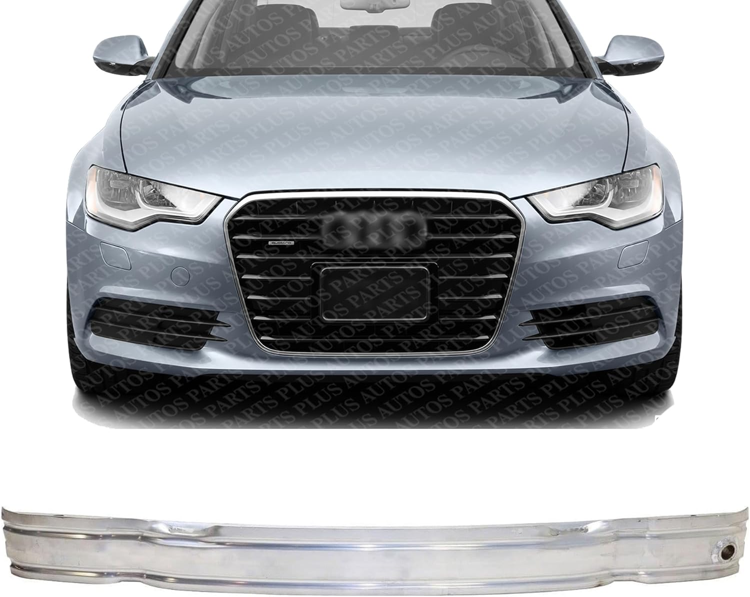 Front Bumper Reinforcement Impact Bar Aluminum Direct Replacement Compatible With 2012-2018 Audi A6 / 2013-2018 S6 AU1006127 4G0807113A