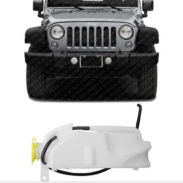 Front Coolant Reservoir Radiator Spare Tank With Cap & Hose Direct Replacement Compatible With 2012-2017 Jeep Wrangler CH3014149 68091500AD
