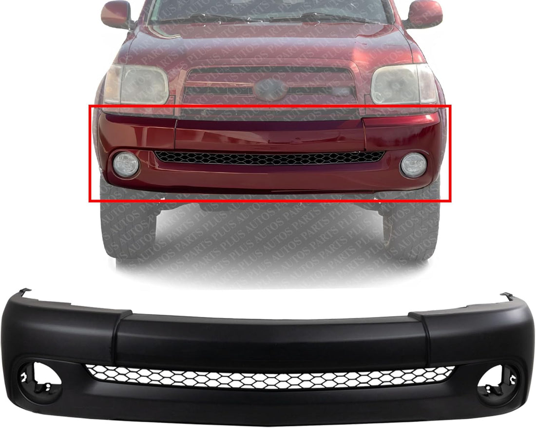Front Bumper Cover Primed Direct Replacement Compatible With 2003-2006 Toyota Tundra TO1000254 521190C050