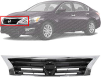 Front Grille Chrome Shell/Black Insert Direct Replacement Compatible With 2013-2015 Nissan Altima NI1200250 623103TA0A