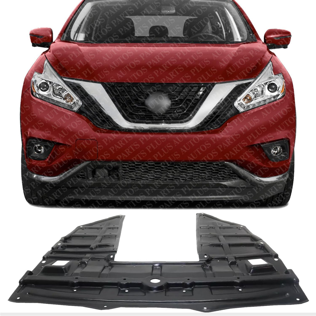 Front Engine Splash Shield Vacuum Form Under Cover Direct Replacement Compatible with 2015-2021 Nissan Murano NI1228165 758925AA0A-PFM