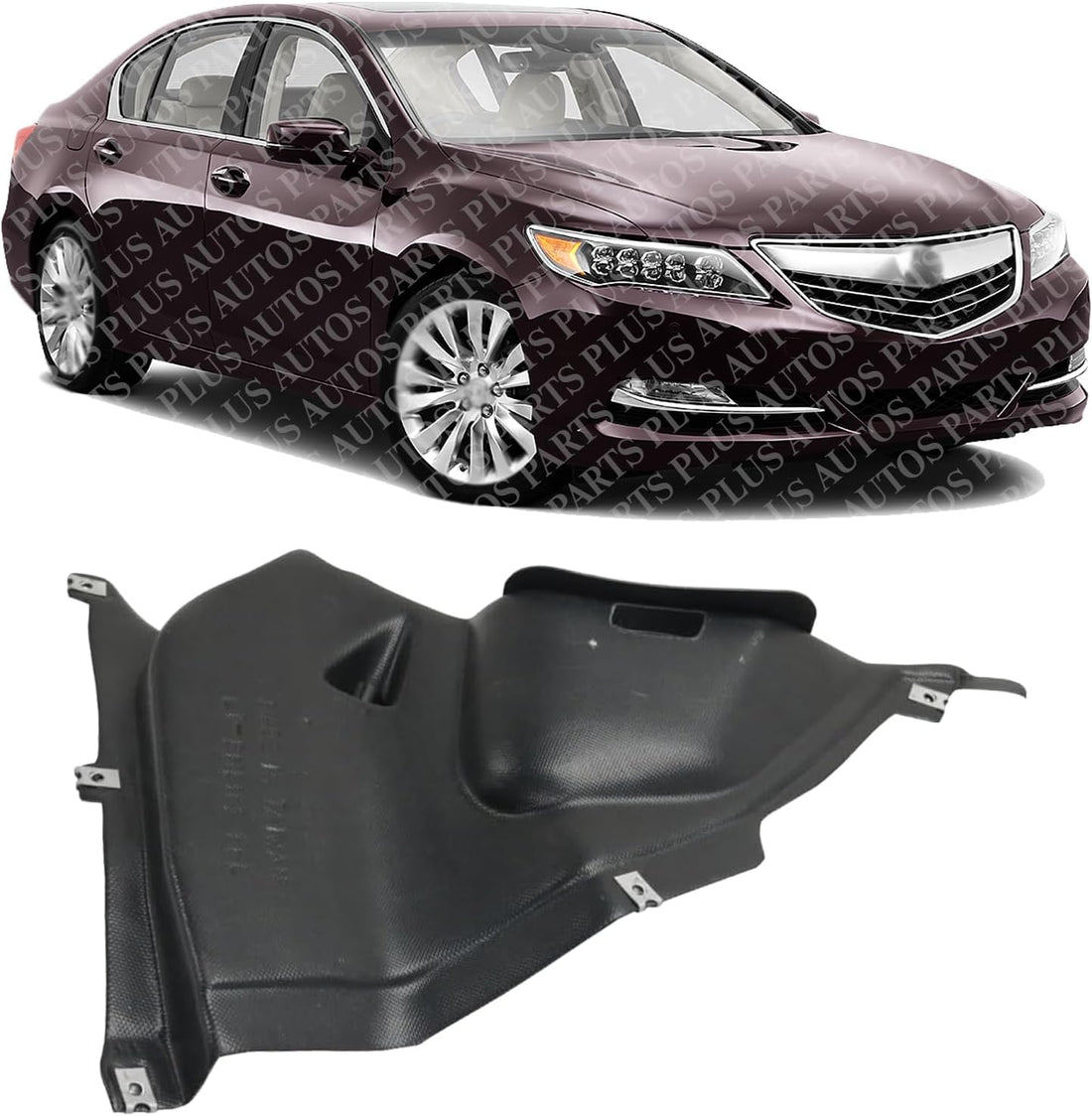 Front Section Fender Liner Right Passenger Side Direct Replacement Compatible With 2014-2019 BMW 3-Series GT BM1251136 51758057326