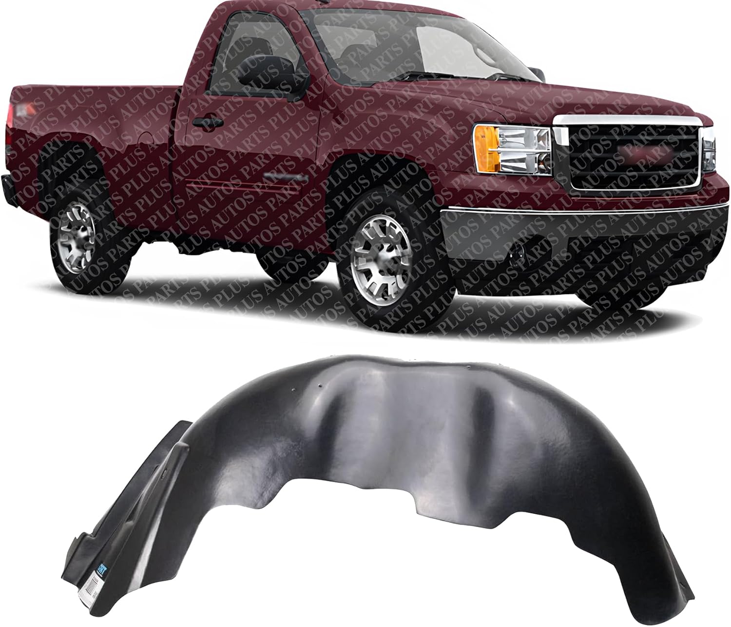 Front Fender Liner Right Passenger Side Direct Replacement Compatible With 2007-2010 GMC Sierra 2500HD 3500HD GM1249200 25828532