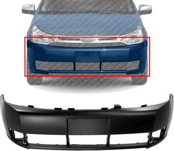 AUTOS PARTS PLUS Front Bumper Cover Primed Direct Replacement Compatible With 2008-2011 Ford Focus FO1000634 8S4Z17D957APTM
