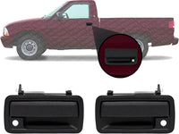 Set of 2 Front Exterior Door Handle Smooth Black with Key Hole Left Driver & Right Passenger Side Direct Replacement Compatible with 1994-2004 GMC Sonoma / 1995-2005 Chevrolet Blazer