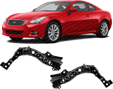 Set Of 2 Front Radiator Support Assembly Steel Left Driver & Right Passenger Side Direct Replacement Compatible With 2007-2008 Infiniti G35 / 2008-2013 G37 IN1225105 IN1225106