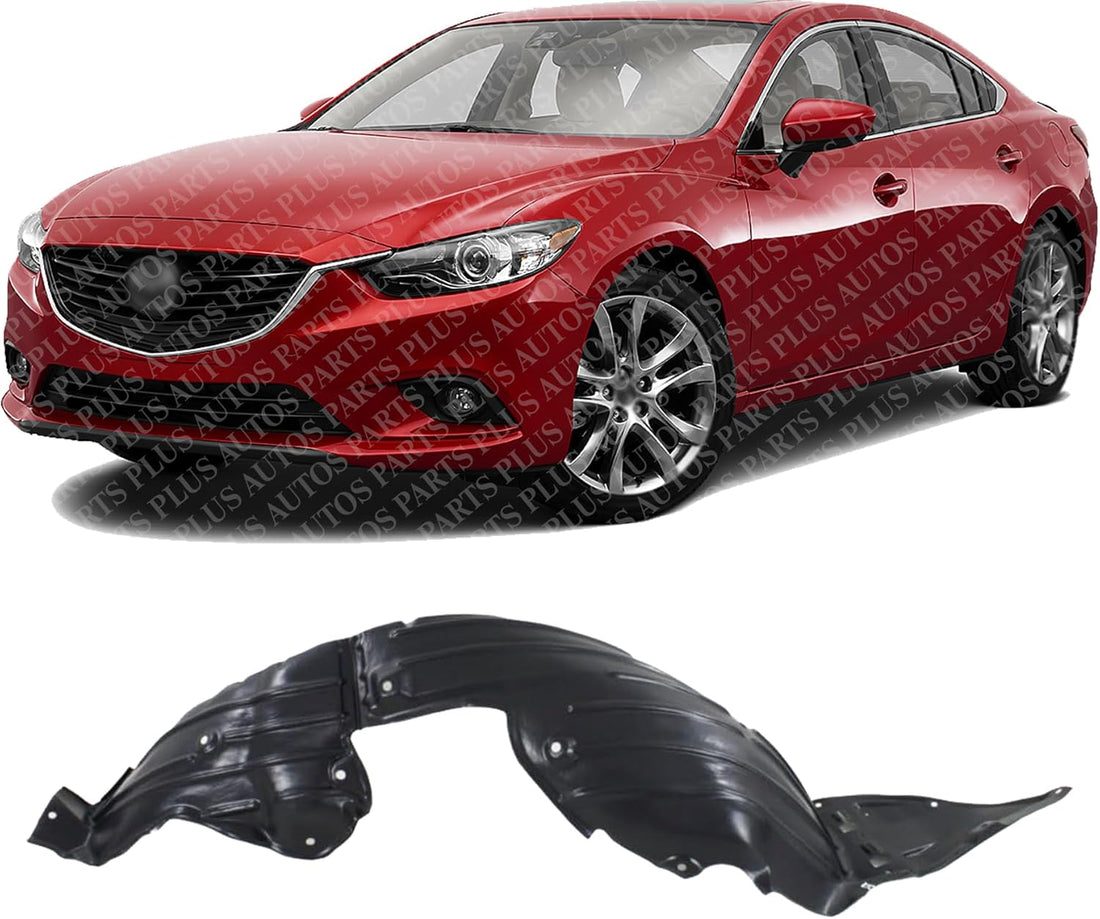 Front Fender Liner Left Driver Side Direct Replacement Compatible With 2014-2017 Mazda 6 MA1248143 GHP956140G GHP956140J