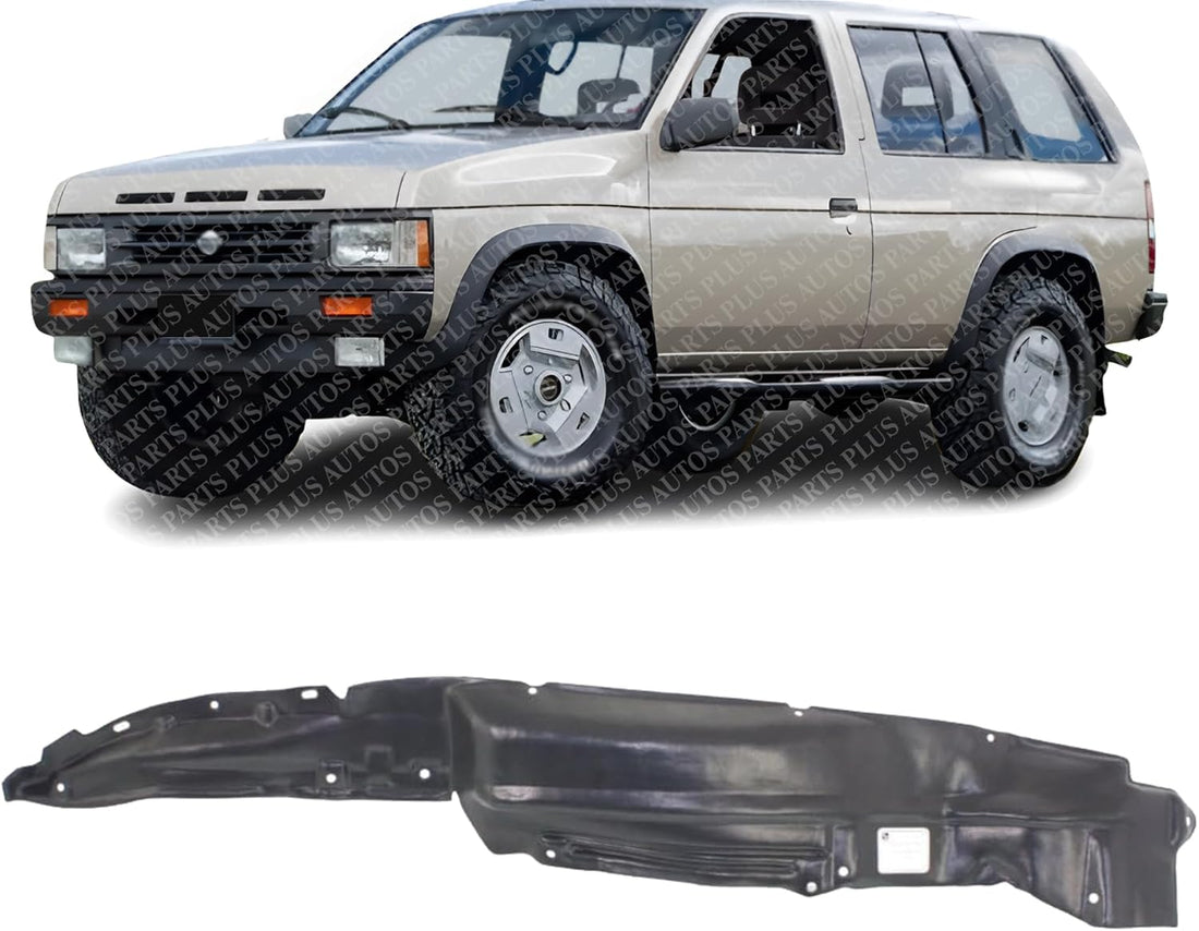 Front Fender Liner Left Driver Side Direct Replacement Compatible With 1986-1997 Nissan Pickup / 1987-1995 Pathfinder NI1248102 6388158G10