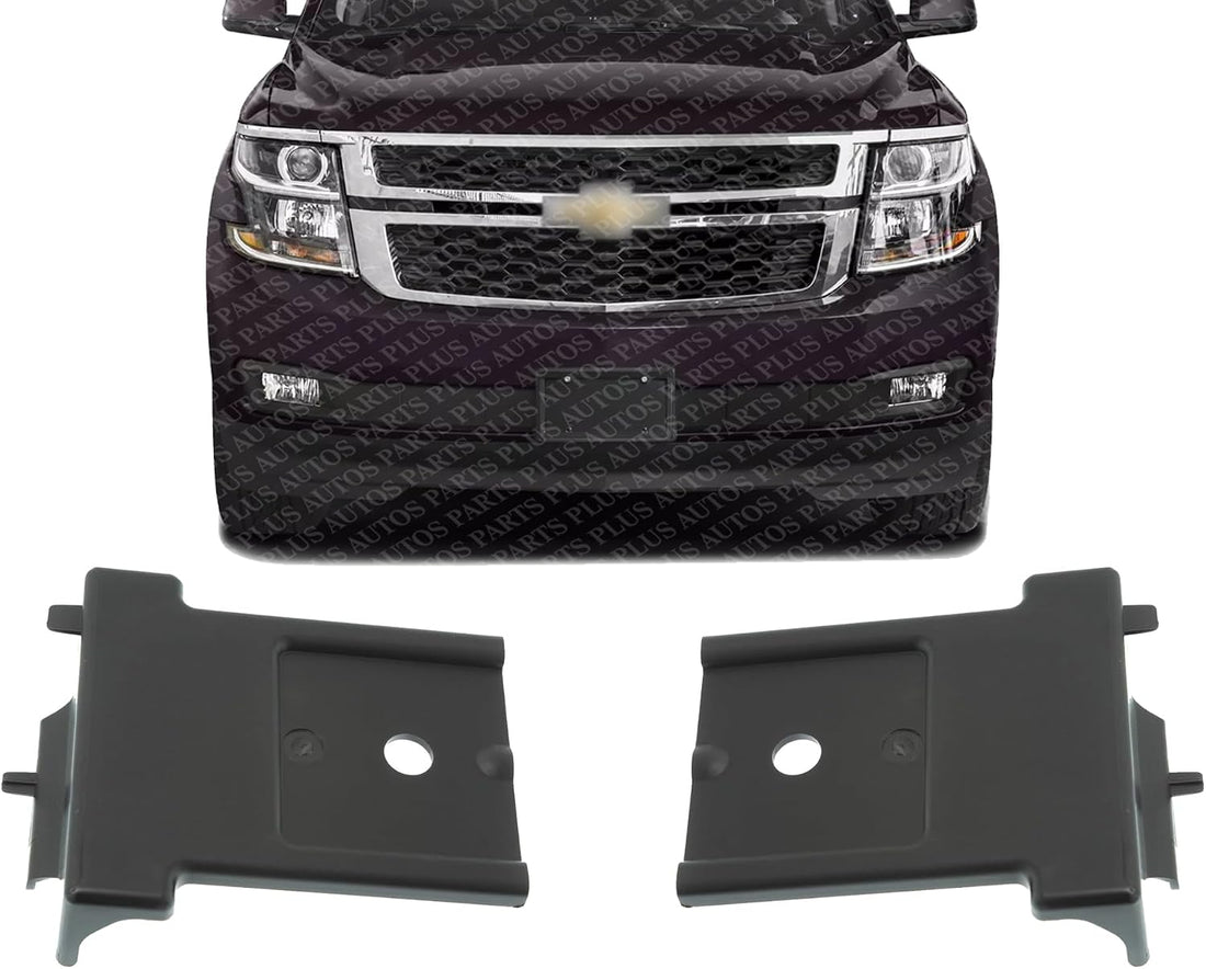 Set of 2 Front Bumper Lower Bracket Plastic Right Passenger & Left Driver Side Direct Replacement Compatible with 2015-2020 Chevrolet Tahoe / 2016-2019 Suburban GM1042134 22936479