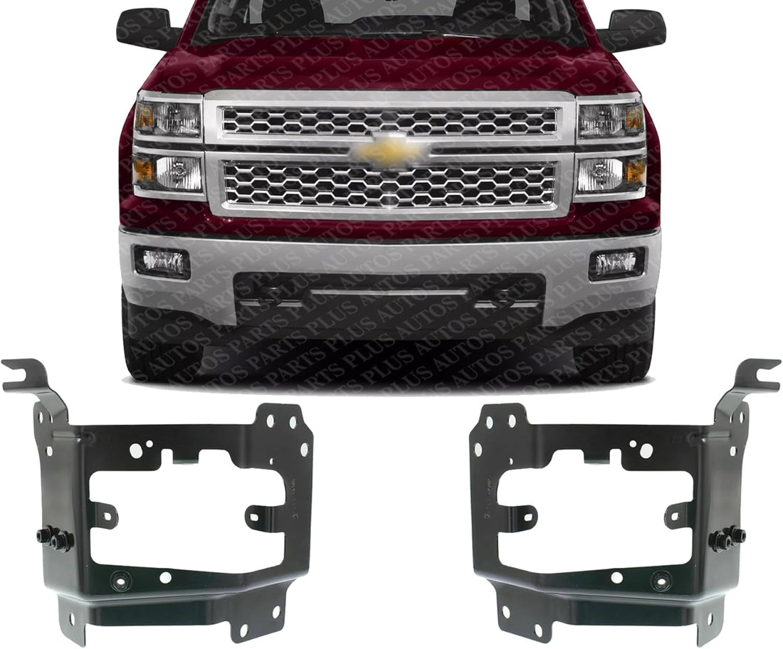 Set of 2 Front Bumper Outer Bracket Left Driver & Right Passenger Side Direct Replacement Compatible With 2014-2015 Chevrolet Silverado 1500 GM1067197 GM1066197 23365569 23365568