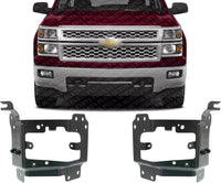 Set of 2 Front Bumper Outer Bracket Left Driver & Right Passenger Side Direct Replacement Compatible With 2014-2015 Chevrolet Silverado 1500 GM1067197 GM1066197 23365569 23365568