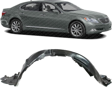 Front Fender Liner Vacuum Form Right Passenger Side Direct Replacement Compatible With 2007-2009 Lexus LS460 / LS600H LX1249105 5380550050