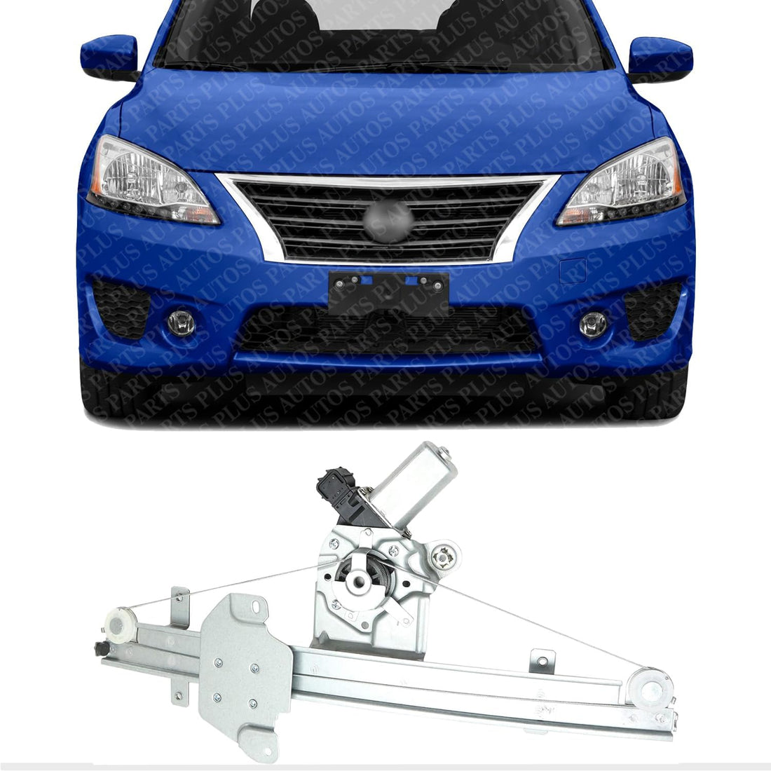 Front Power Window Regulator With Motor Left Driver Side Direct Replacement Compatible With 2013-2019 Nissan Sentra NI1350158 807219AM0A-PFM
