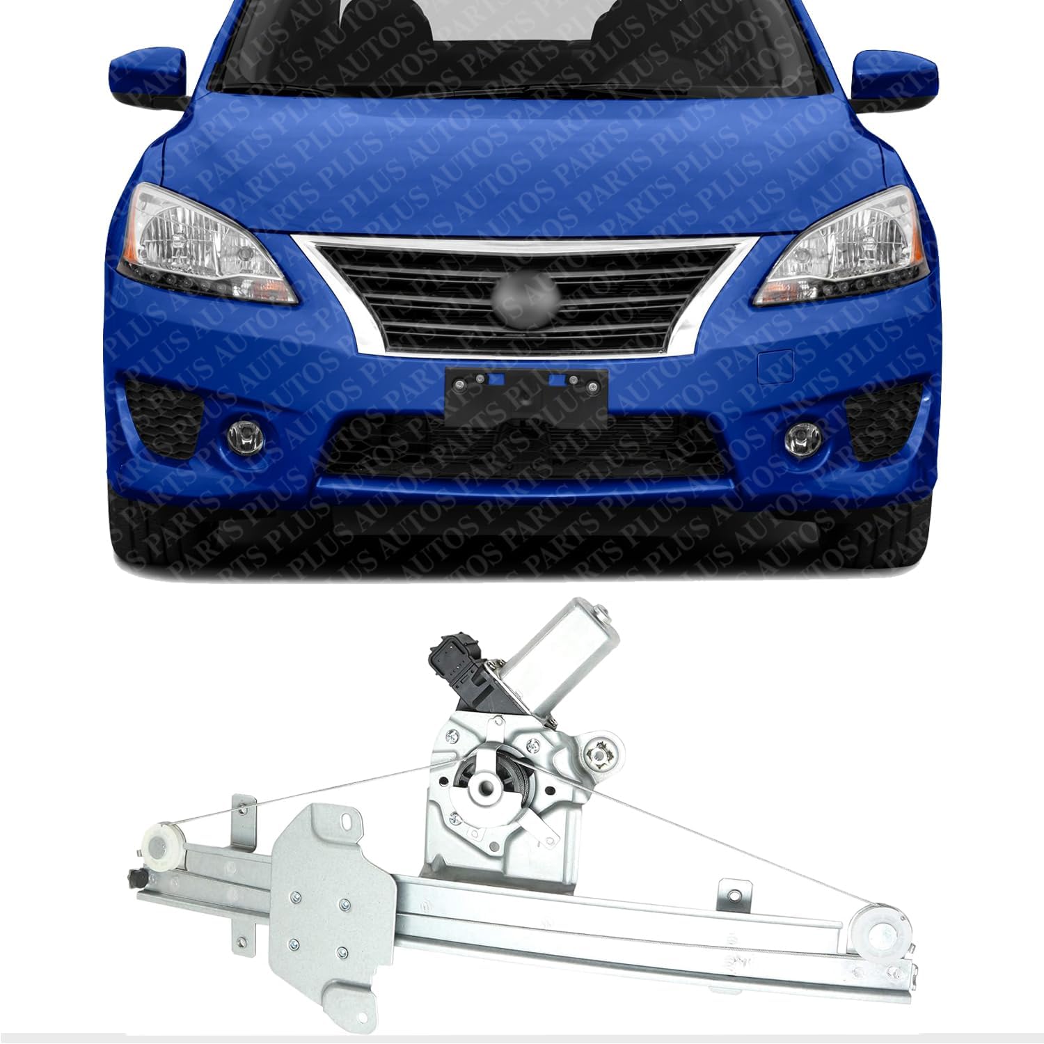Front Power Window Regulator With Motor Left Driver Side Direct Replacement Compatible With 2013-2019 Nissan Sentra NI1350158 807219AM0A-PFM