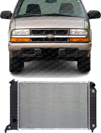 Front Radiator Aluminum Core Direct Replacement Compatible With 1994-2003 Chevrolet S10 Pickup GM3010245 52462545