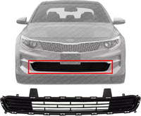 Front Bumper Grille Textured Dark Gray Plastic With Primed Molding Direct Replacement Compatible With 2016-2018 Kia Optima KI1036139 86560D5010