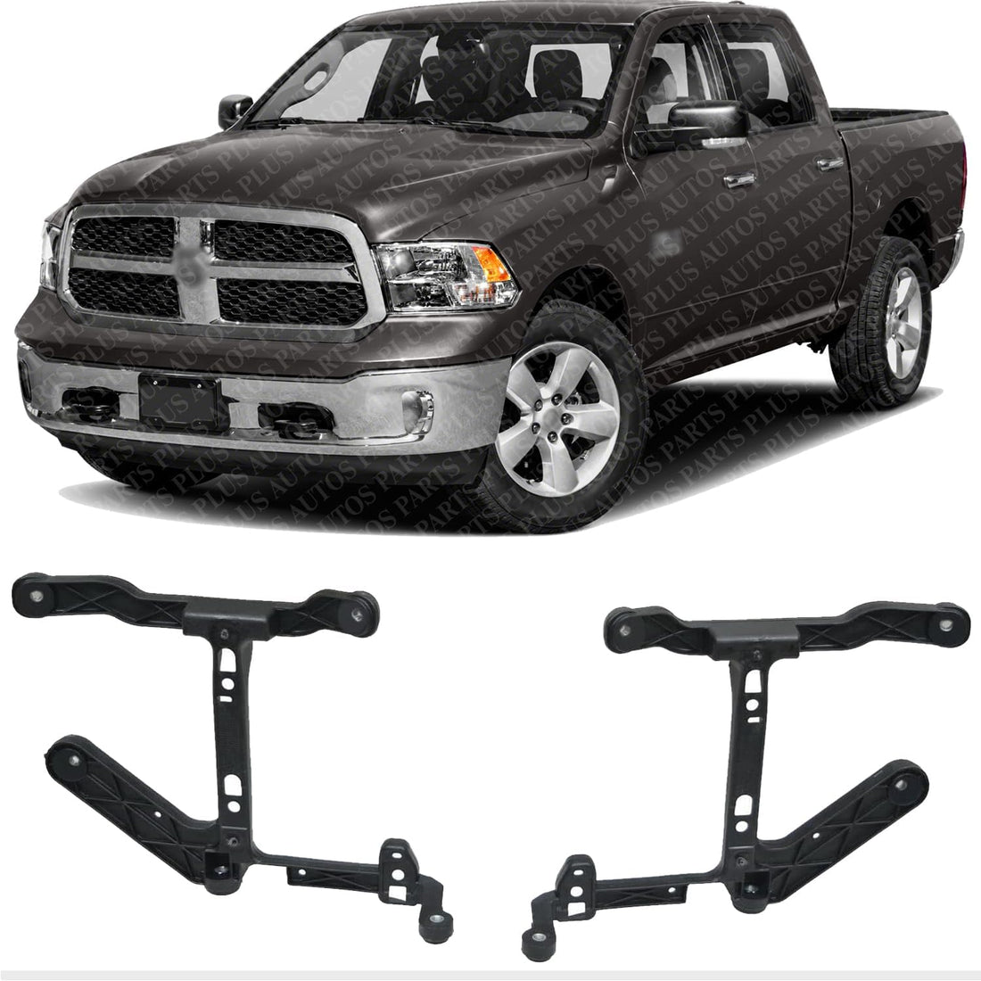 Set Of 2 Front Fog Light Mounting Bracket Left Driver & Right Passenger Side Direct Replacement Compatible With 2013-2018 RAM Pickup 1500/2019-2021 Classic-1500 CH1061108 68232454AA