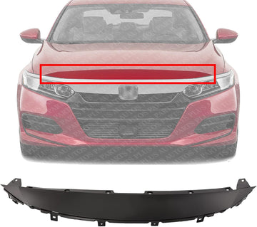 Front Grille Upper Cover Primed Plastic Direct Replacement Compatible With 2018-2020 Honda Accord HO1210155 71105TVAA00ZZ