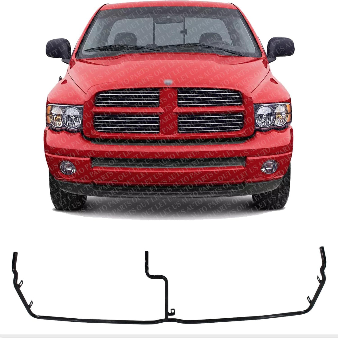 Front Grille Mounting Bracket Direct Replacement Compatible with 1994-2001 Dodge Ram 1500 / 1994-2002 2500 3500 CH1207102 55076476AB