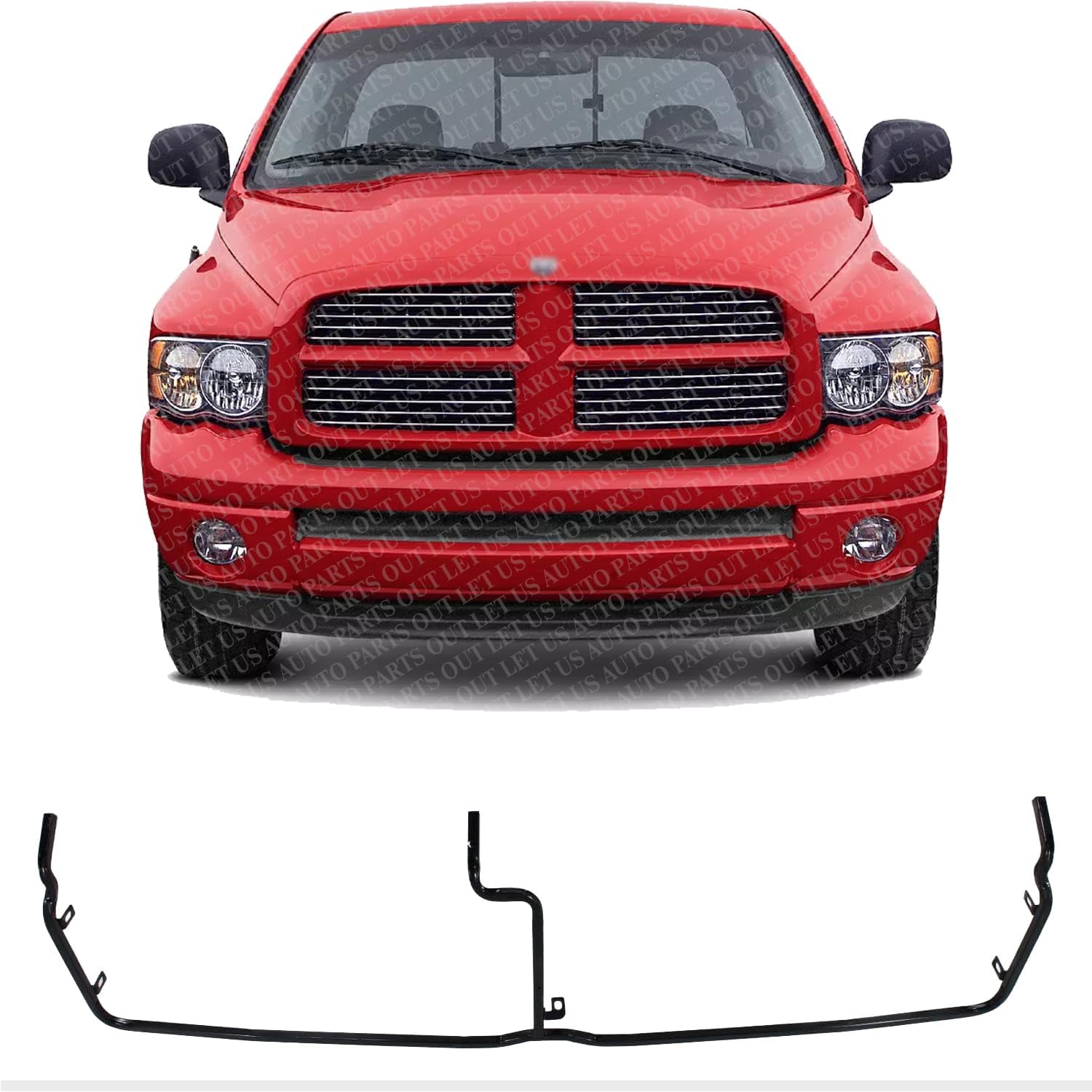 Front Grille Mounting Bracket Direct Replacement Compatible with 1994-2001 Dodge Ram 1500 / 1994-2002 2500 3500 CH1207102 55076476AB