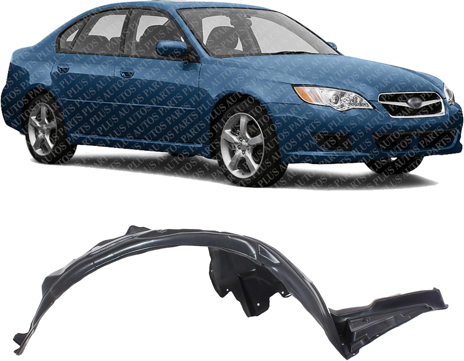 Front Fender Liner Right Passenger Side Direct Replacement Compatible With 2005-2009 Subaru Legacy SU1251103 59120AG04B