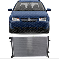 Front Radiator Aluminum Core Direct Replacement Compatible With 2005-2014 Volkswagen Jetta / 2006-2009 Rabbit VW3010150 1K0121251CJ