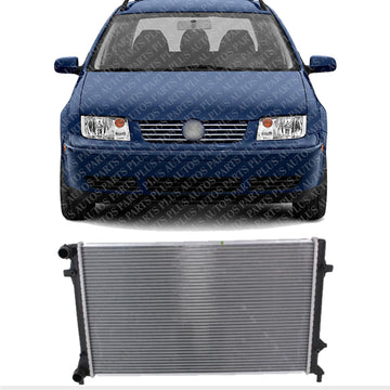 Front Radiator Aluminum Core Direct Replacement Compatible With 2005-2014 Volkswagen Jetta / 2006-2009 Rabbit VW3010150 1K0121251CJ