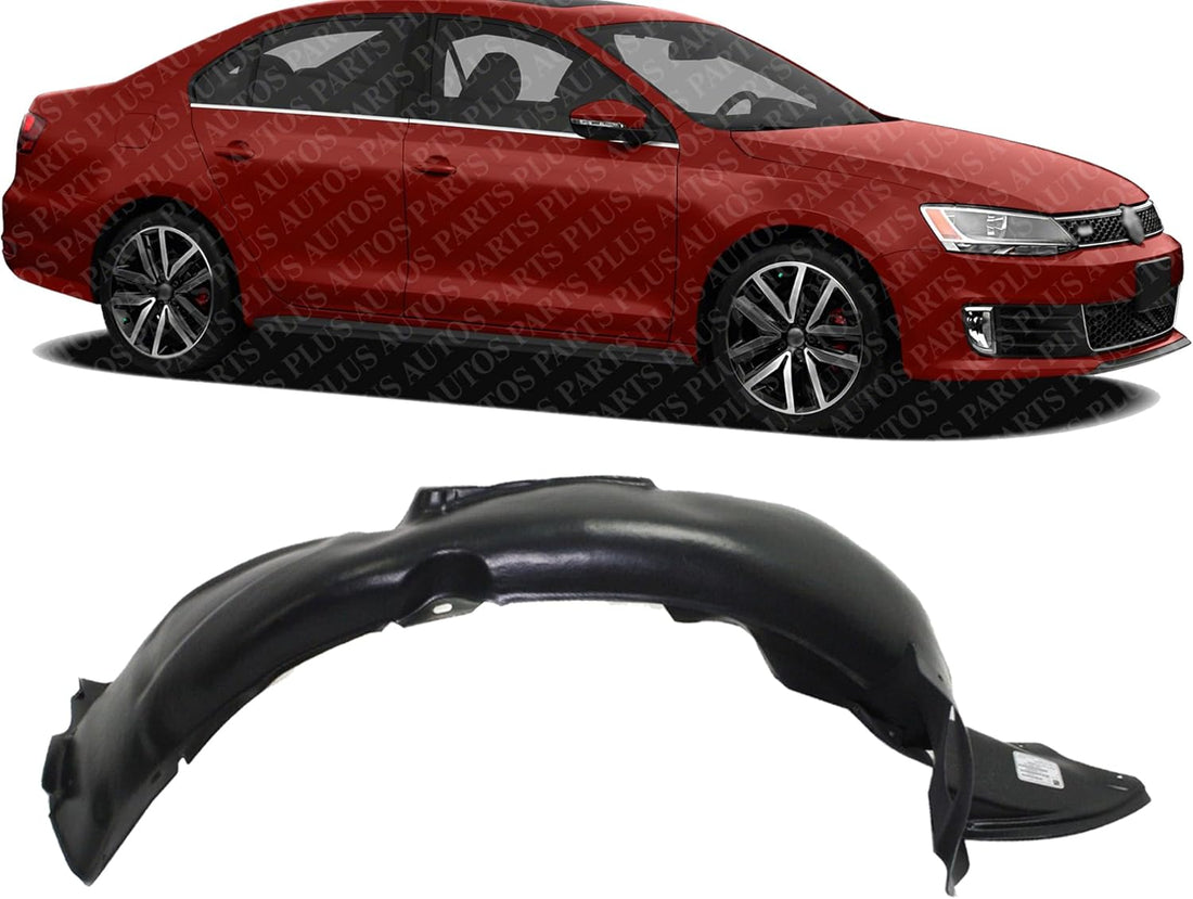Front Fender Liner Right Passenger Side Direct Replacement Compatible With 2012-2015 Volkswagen Jetta VW1249122 5C6805912A 5C6805912Q