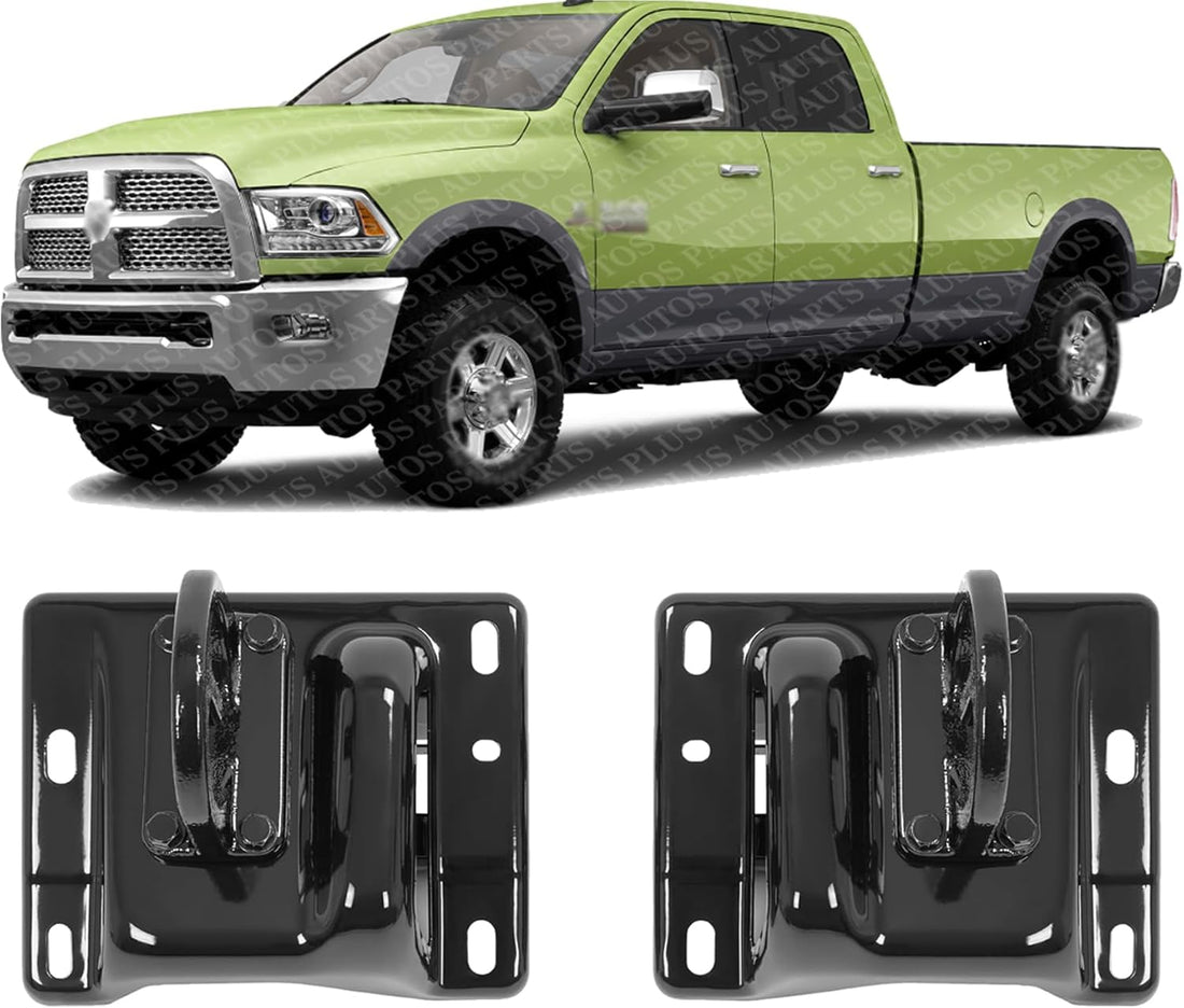 Set of 2 Front Bumper Bracket Steel with Tow Hook Holes Right Passenger & Left Driver Side Direct Replacement Compatible with 2010-2018 Dodge Ram 2500 3500 CH1067140 CH1066140