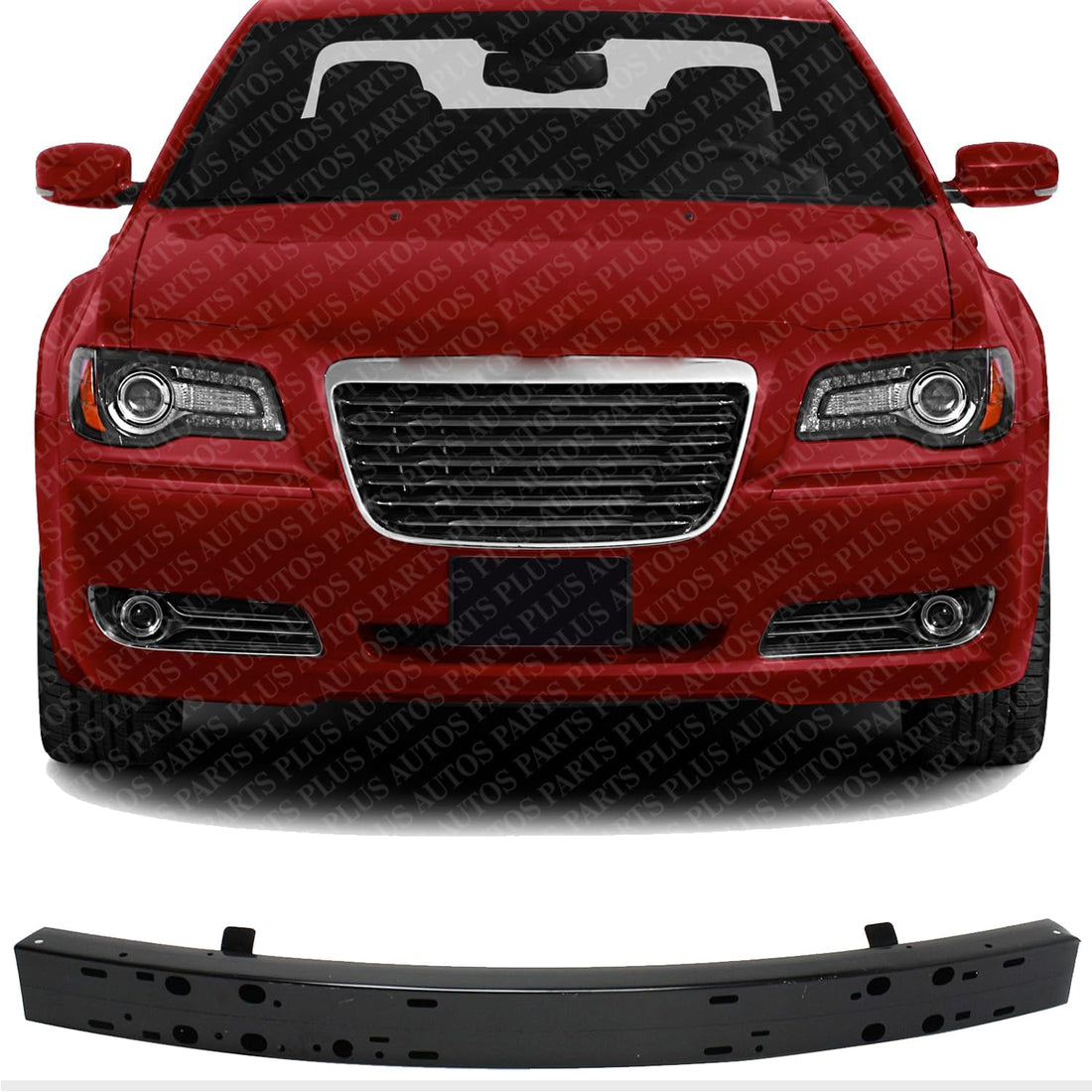 Front Bumper Reinforcement Steel Direct Replacement Compatible With 2005-2022 Chrysler 300/2006-2022 Dodge Challenger CH1006222 68100209AE 68100209AF 4805872A
