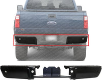 Step Bumper Face Bar Primed Steel With Reinforcement & Object Sensor Holes Direct Replacement Compatible With 2008-2016 Ford F-Series Super Duty FO1102370 9C3Z17906CPTM