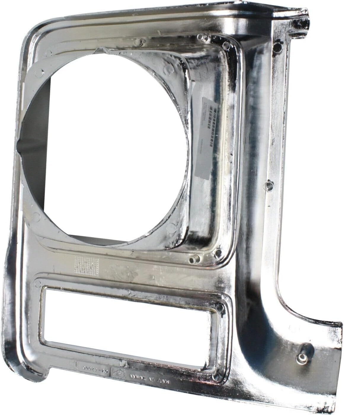 Front Grille Argent Shell And Insert + Head Lights Door Bezel Chrome Left & Right Side Direct Replacement Compatible With 1979-1980 Chevrolet/GMC C/K Series/Suburban