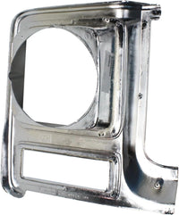Front Grille Argent Shell And Insert + Head Lights Door Bezel Chrome Left & Right Side Direct Replacement Compatible With 1979-1980 Chevrolet/GMC C/K Series/Suburban