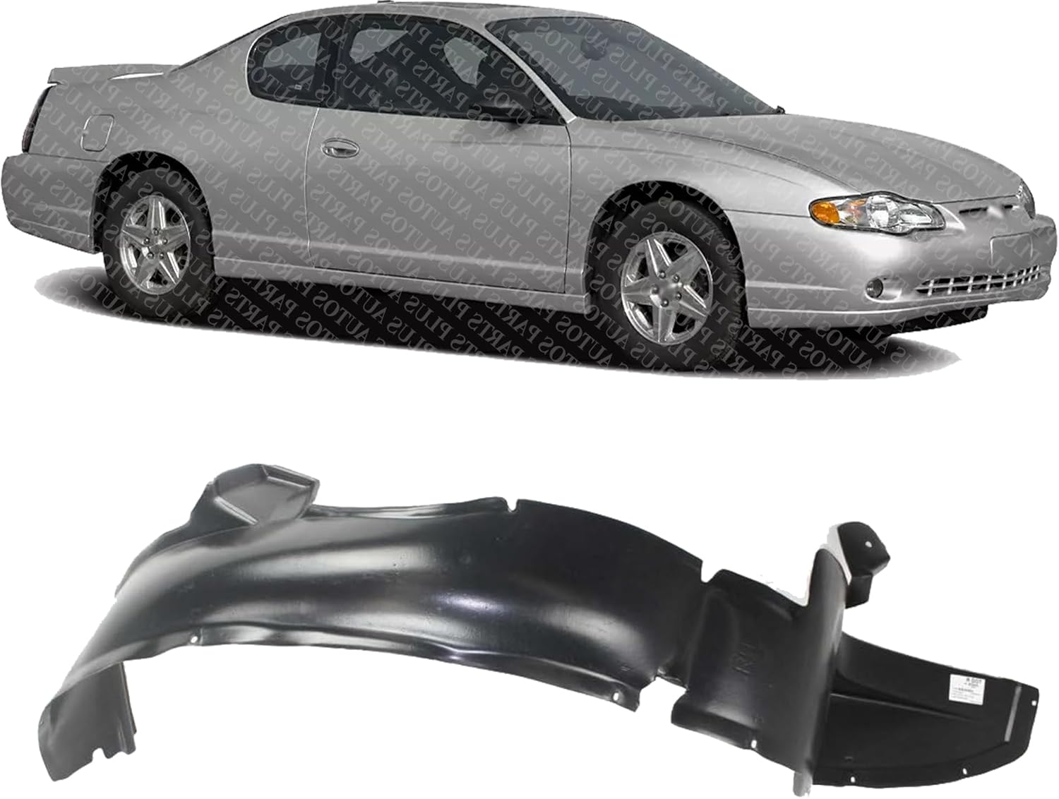 Front Fender Liner Right Passenger Side Direct Replacement Compatible With 2000-2005 Chevrolet Monte Carlo GM1249139 10440209