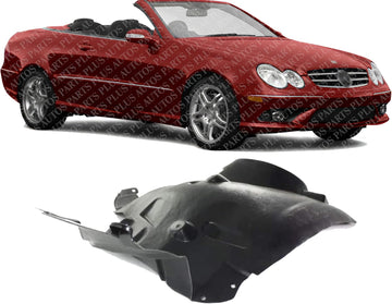 Front Fender Liner Rear Section Right Passenger Side Direct Replacement Compatible With 2003-2009 Mercedes Benz CLK-Series MB1249138 2098840822