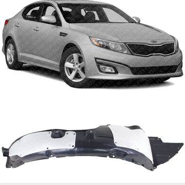 Front Fender Liner Right Passenger Side Direct Replacement Compatible With 2014-2015 Kia Optima KI1249131 868124C500