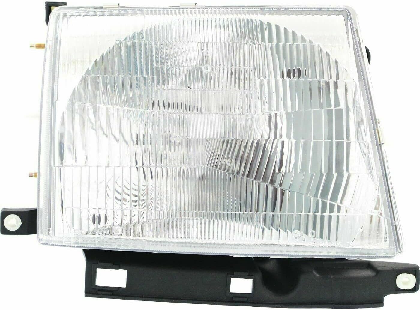 Front Grille Chrome Shell & Painted Dark Argent Insert + Fillers + Corner Lights + Headlights + Brackets Left & Right Side Direct Replacement Compatible With 1998-2000 Toyota Tacoma