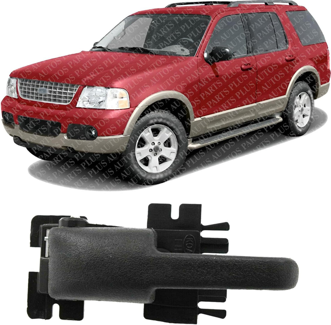 Front Or Rear Interior Door Handel Textured Left Driver Side Direct Replacement Compatible with 1991-2003 Ford Explorer / 2000-2005 Sport FO1352114 3L2Z7821819AAA F77Z7821819AAJ