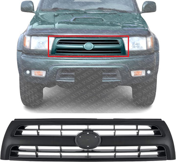 Front Grille Assembly Primed shell And Gray Insert Plastic Direct Replacement Compatible With 1999-2000 Toyota 4Runner TO1200227 5311135460