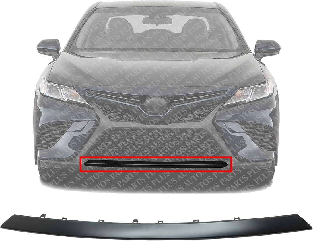 Front Bumper Center Molding Textured Direct Replacement Compatible With 2018-2020 Toyota Camry TO1044119 5312233040