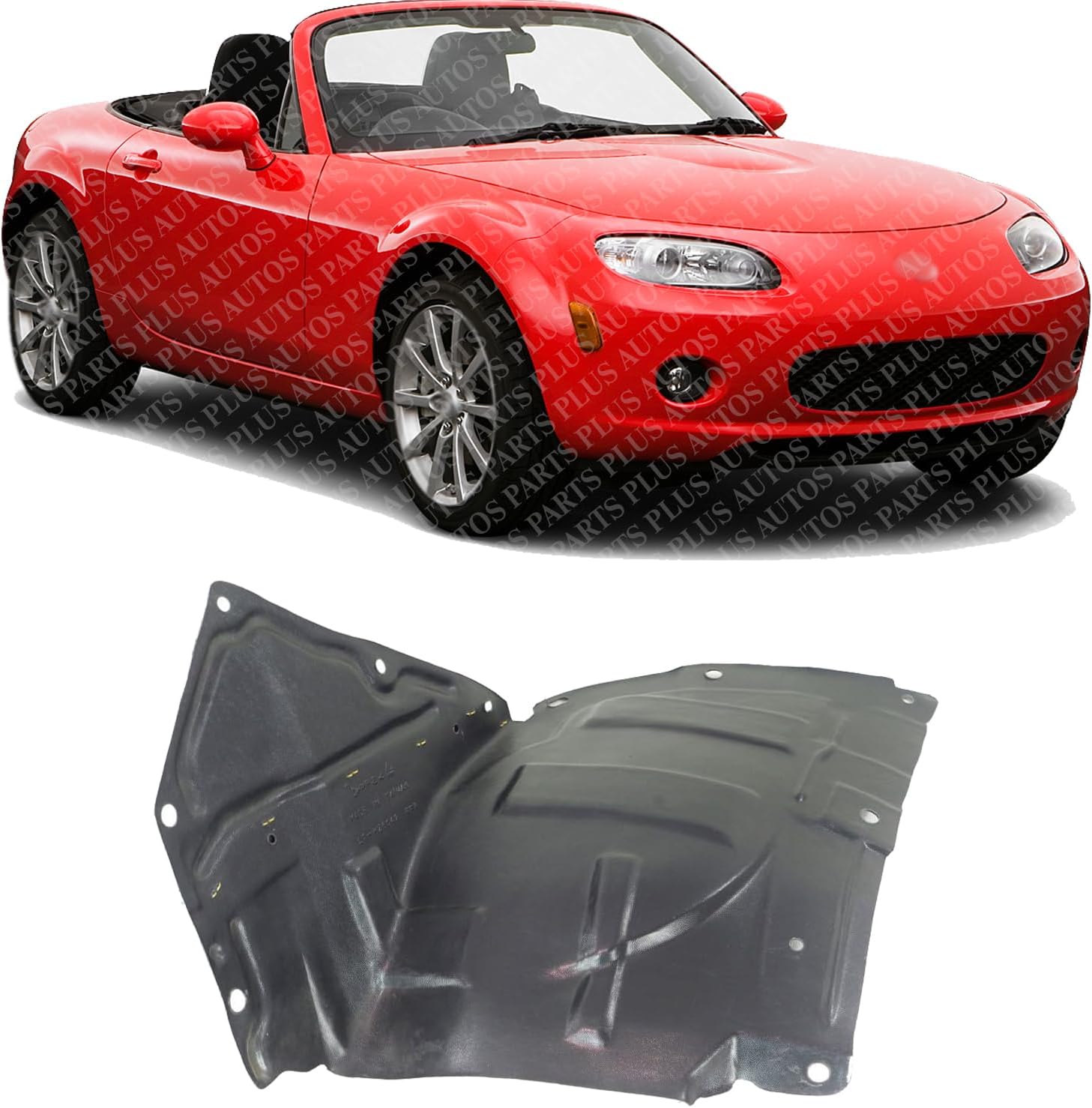 Front Section Fender Liner Right Passenger Side Direct Replacement Compatible With 2006-2008 Mazda MX-5 Miata MA1251102 NE515613ZC